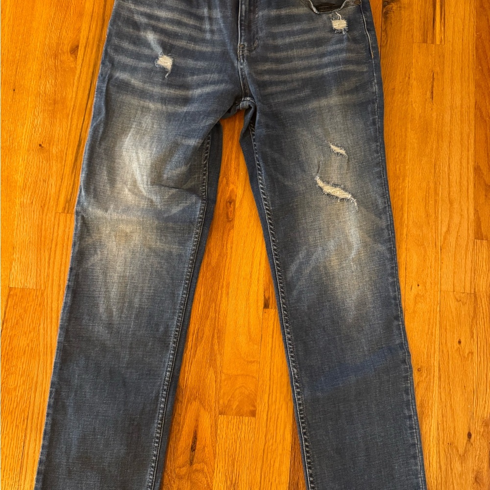 RSQ Men's Slim Distressed Gray Jeans